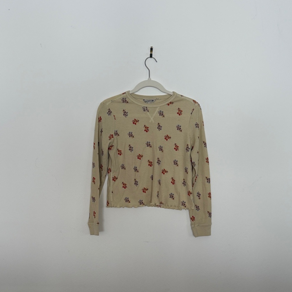 Toas&Co waffle knit flower top